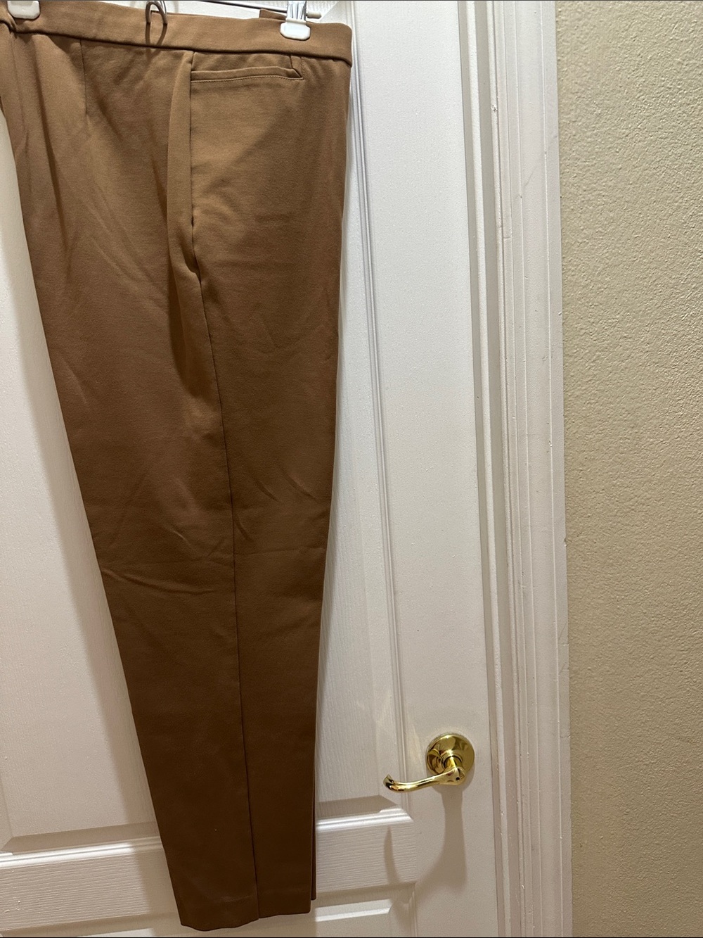 Susan Graver Straight-Leg Pants in Camel - Picture 3 of 3